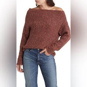 Treasure & Bond off shoulder brown sweater S